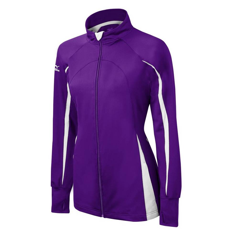 Mizuno Elite 9 Focus Full-Zip Női Jacke Lila/Fehér YDJ375469